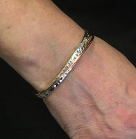 Sterling Silver and Copper Twinned Bangle