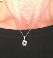 Silver & Cubic Zirconia Plaited Knot Pendant without Chain