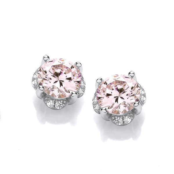 In the Pink Diamond Cubic Zirconia Earrings