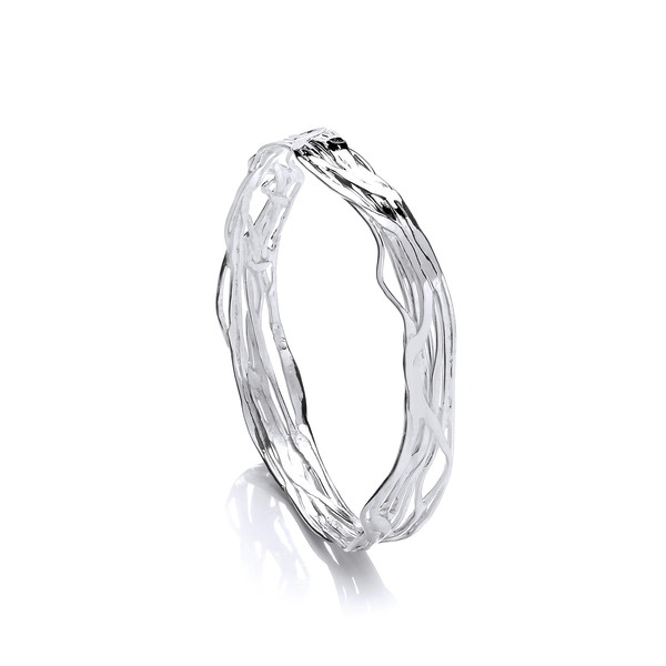 Sterling Silver Woven Bangle