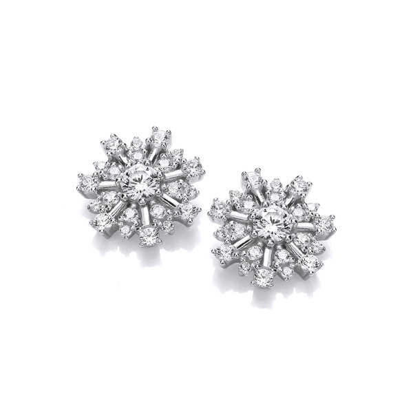 Silver & Cubic Zirconia Bellatrix Earrings
