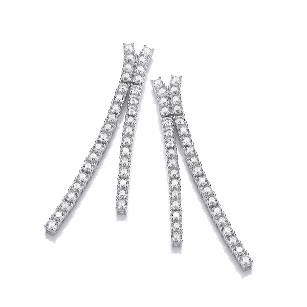 Silver & Cubic Zirconia Decadence Earrings