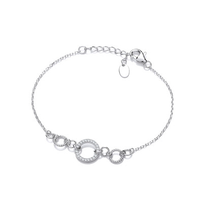 Love Eternal Silver & Cubic Zirconia Bracelet