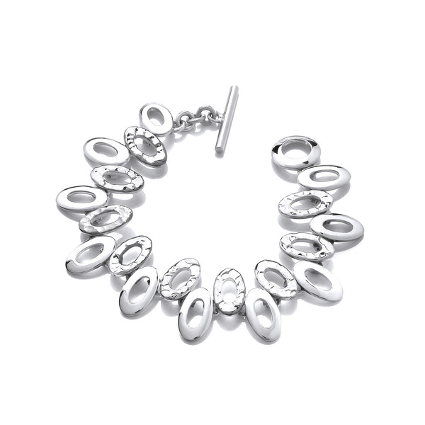 Heavy Ovals Silver Bracelet