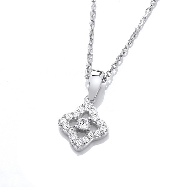 Silver & Cubic Zirconia Cathedral Necklace