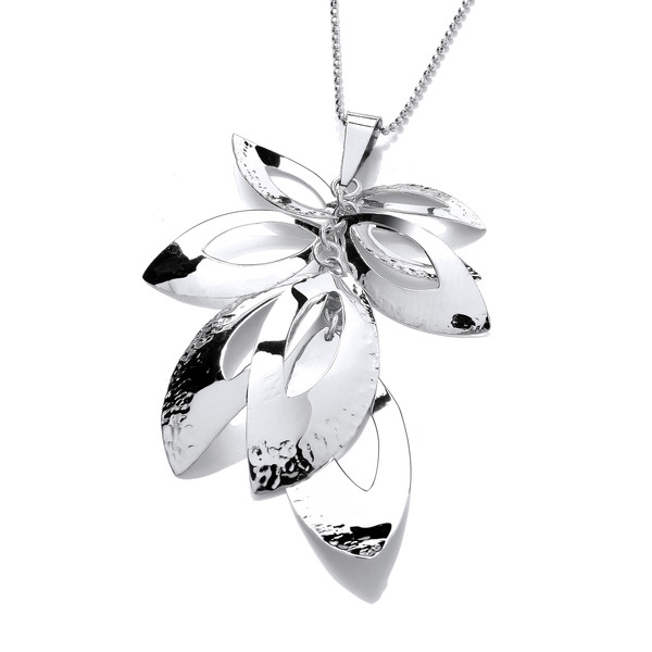 Tumbling Leaves Silver Pendant with 18-20 Chain