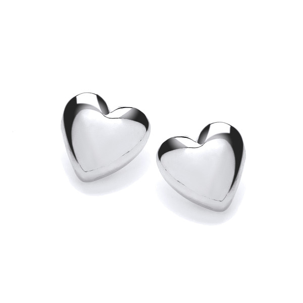 Silver Diddy Heart Earrings