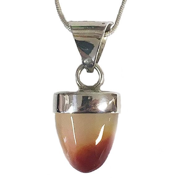 Silver Carnelian popsicle pendant without chain