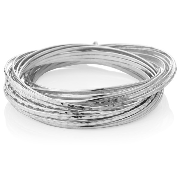 Sterling Silver Wreath Bangle