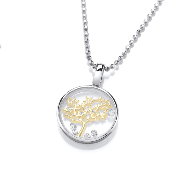 Celestial Gold Tree of Life Design Pendant without Chain