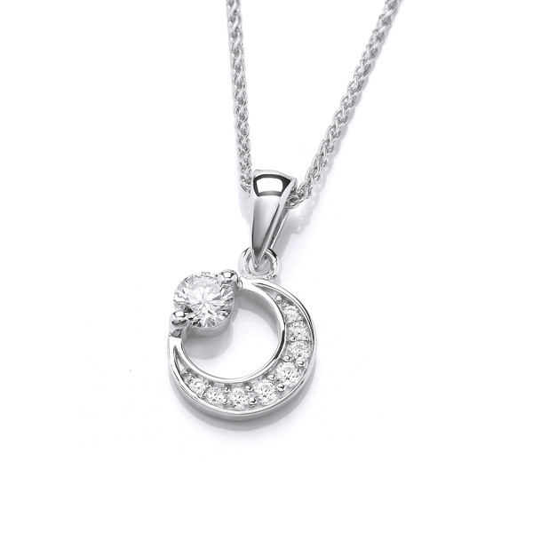 Silver & Cubic Zirconia Sky Pendant without Chain