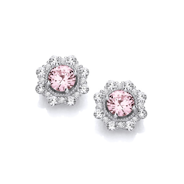 Pink Diamond Cubic Zirconia Stunning Earrings