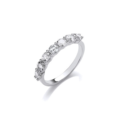 Silver & Cubic Zirconia Eternity Ring