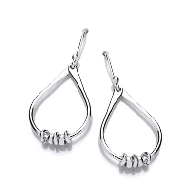 Silver Loops & Rings Drop Earrings
