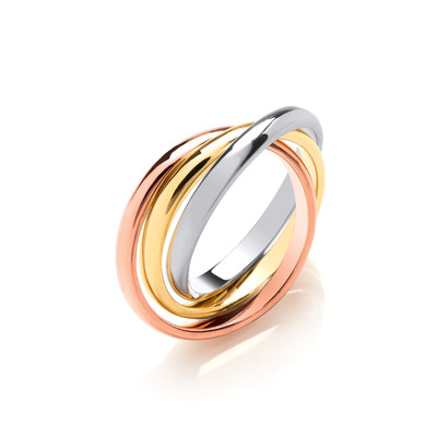 Silver, Gold & Rose Gold Russian Ring