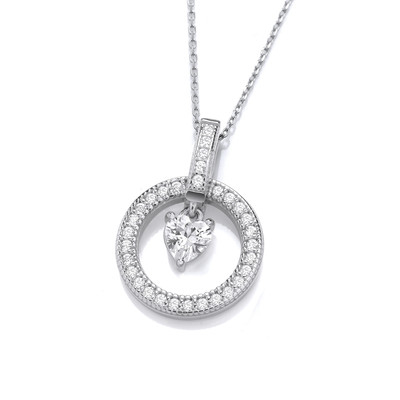 Eternal Love Silver & Cubic Zirconia Necklace