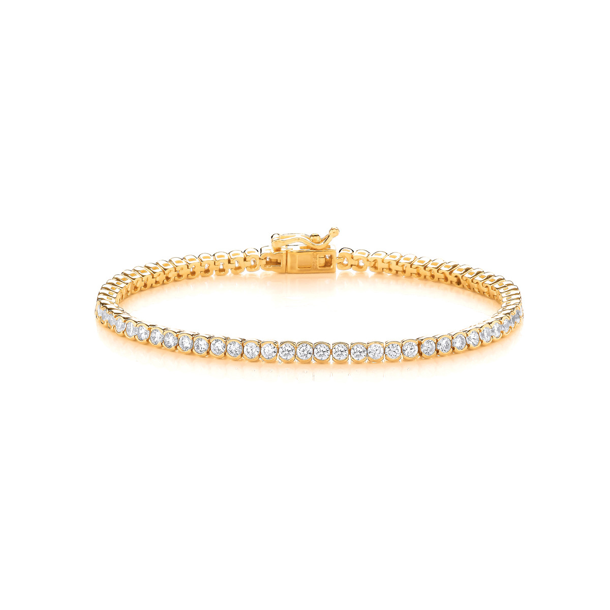 Silver, Gold & Cubic Zirconia Circles Tennis Bracelet – Cavendish French