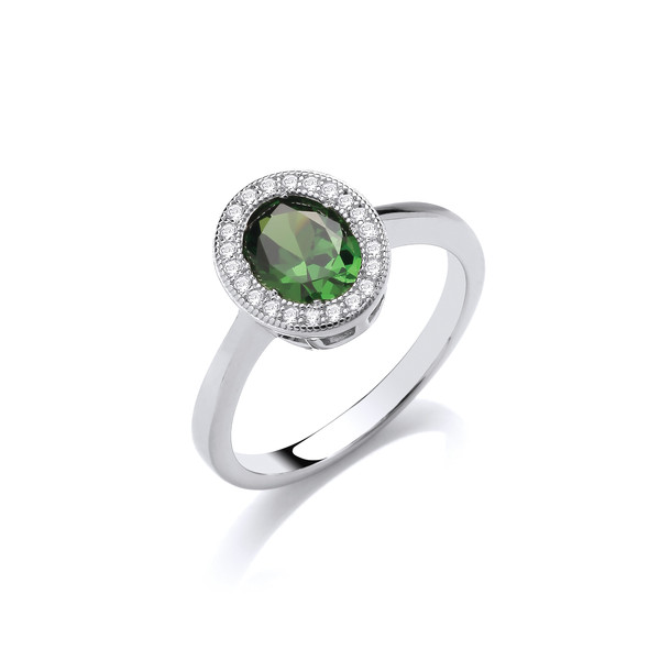 Timeless Elegance Emerald Cubic Zirconia Ring