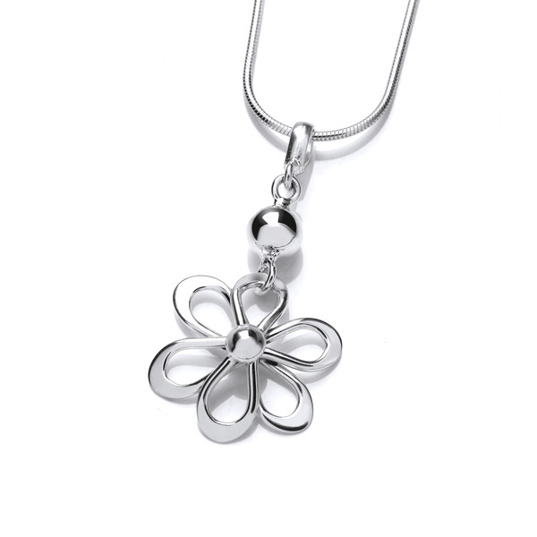Silver Flower Power Pendant without Chain