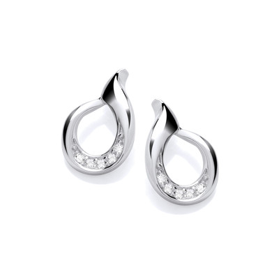 Silver & Cubic Zirconia Clarissa Earrings