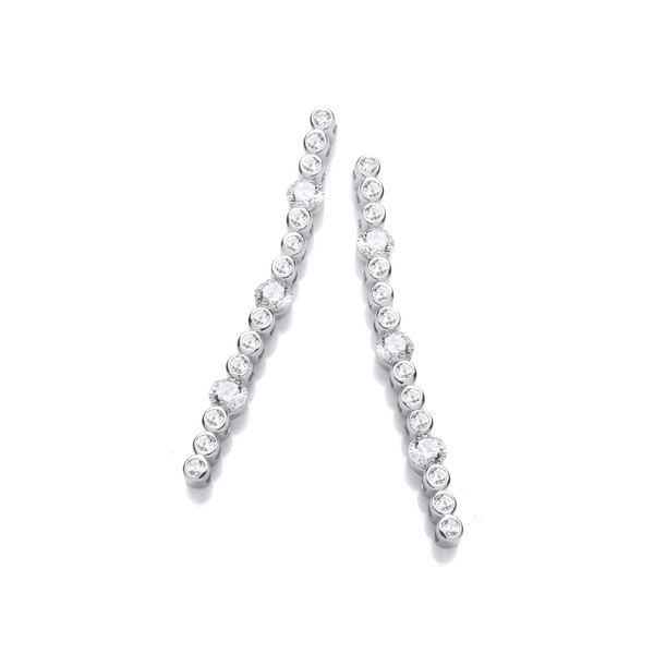 Silver & Cubic Zirconia Heiress Drop Earrings