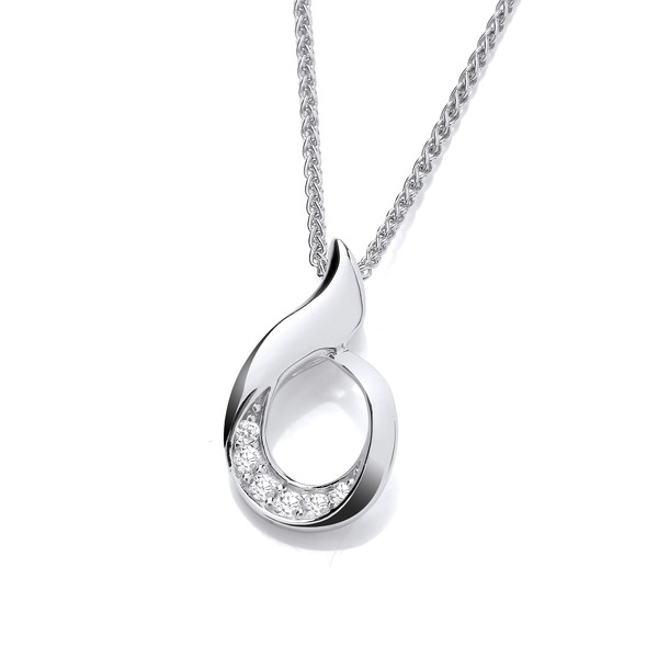 Silver & Cubic Zirconia Clarissa Pendant without Chain