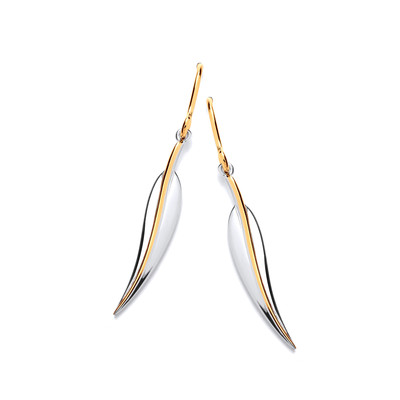 Silver & Gold Elegance Drop Earrings