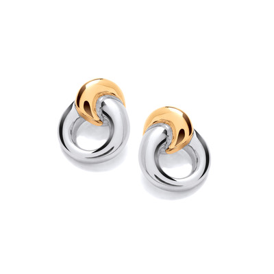 Silver & Gold Plated Infinity Earrings