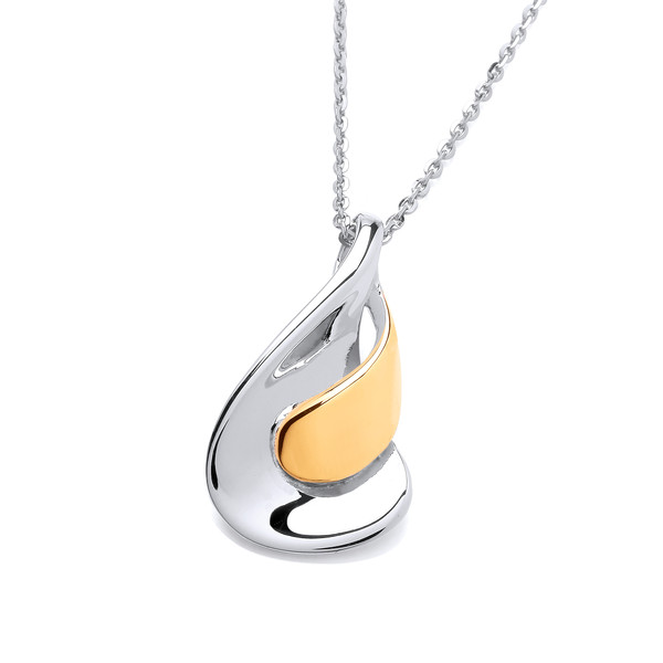 Silver & Gold Plated Tranquil Pendant without Chain